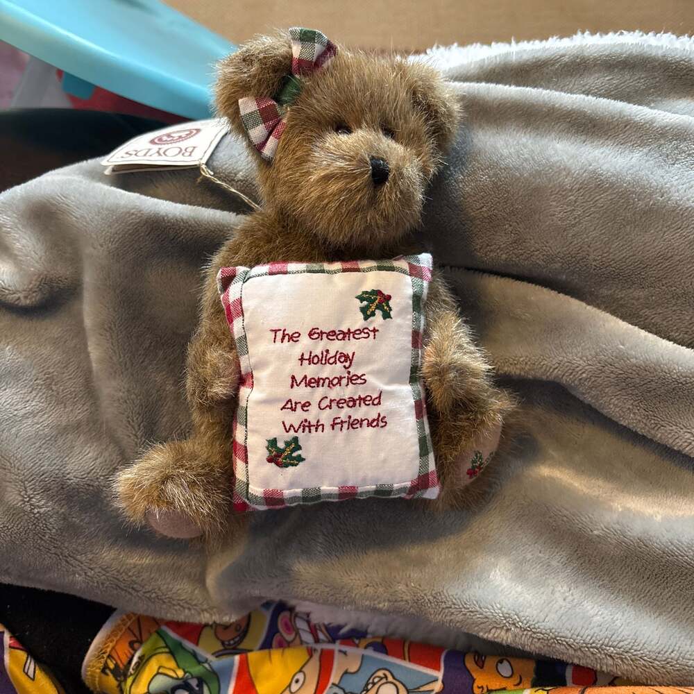 Boyds Bears The Head Bean Collection Beary Goodfriend 2004 Holiday Pillow Plush
